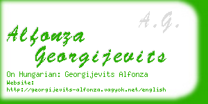 alfonza georgijevits business card